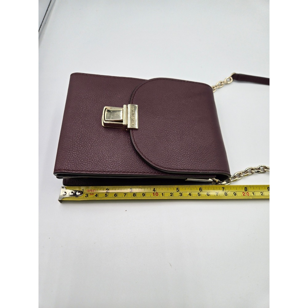 Henri Bendel New York Burgundy Leather Cell Phone Crossbody Bag - Picture 14 of 15